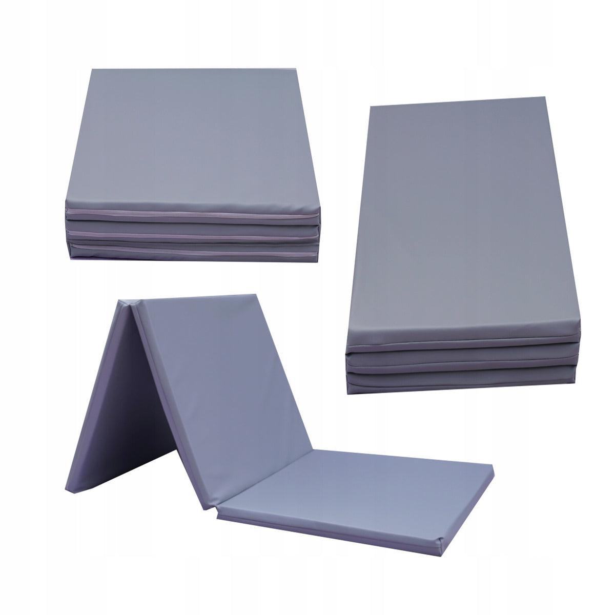 fitness matras - extra dik 5 cm - 120x200 cm grijs