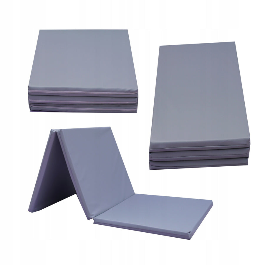 fitness matras - extra dik 5 cm - 120x200 cm grijs