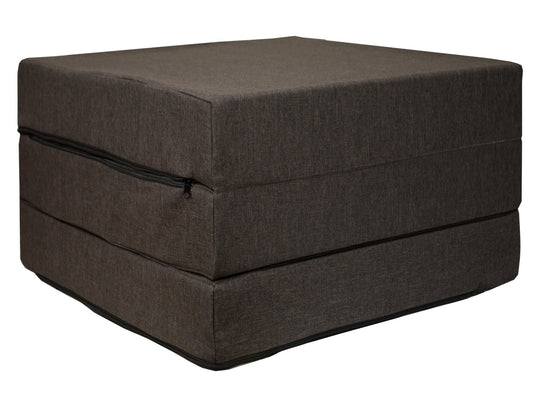 Logeermatras - opvouwbaar, comfortabel, wasbare hoes - 195x65x10 cm blauw