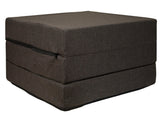 Logeermatras - opvouwbaar, comfortabel, wasbare hoes - 195x65x10 cm blauw