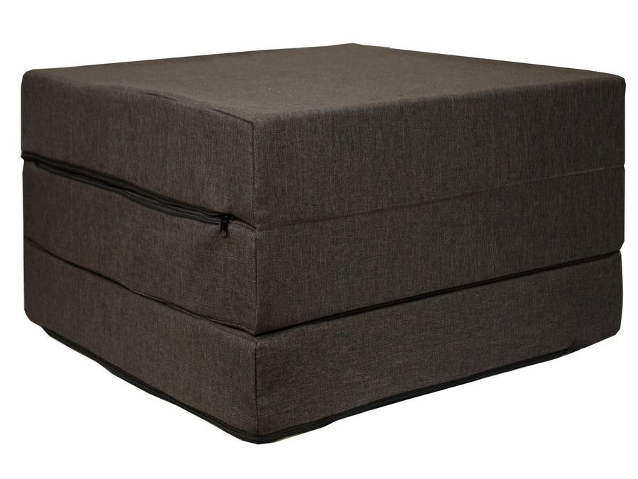 Logeermatras - opvouwbaar, comfortabel, wasbare hoes - 195x65x10 cm blauw