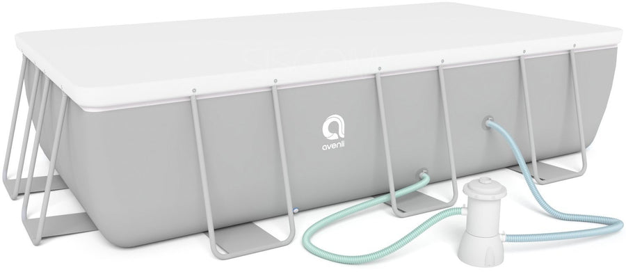 Opzetzwembad - 7020L 3-laags PVC met pomp - Grijs 400x200x99cm