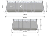 Opzetzwembad - 7020L 3-laags PVC met pomp - Grijs 400x200x99cm