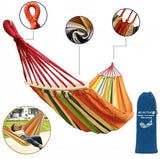 HANGMAT - 280x150 cm - oranje gestreept