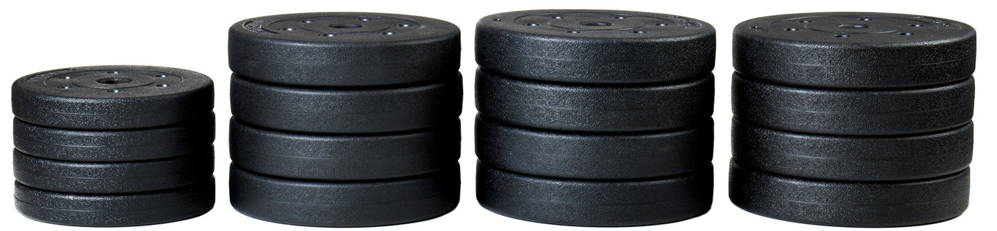 Halterset - 50kg Verstelbaar - Zwart/Rood