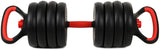 Halter- en Dumbbellset - 40kg Composiet - Zwart/Rood