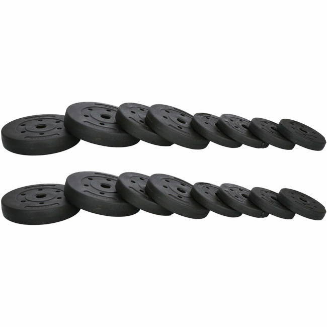 Halterset - verstelbare dumbbells 40 kg - zwart-rood