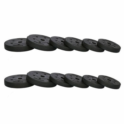 Barbell/Dumbbell Set - 20 kg - Composiet - Zwart/Rood