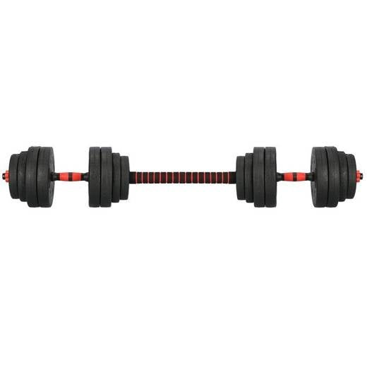 Halterset - verstelbare dumbbells 40 kg - zwart-rood