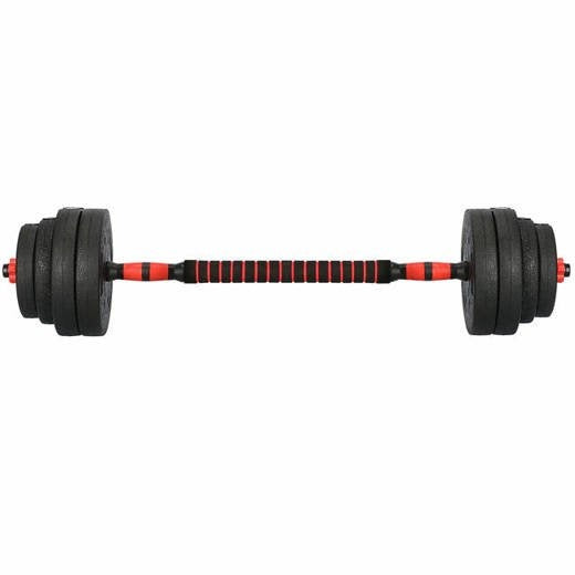 Halterset - verstelbare dumbbells 40 kg - zwart-rood