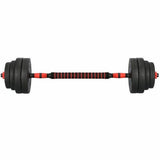 Halterset - verstelbare dumbbells 40 kg - zwart-rood