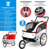 FIETSKAR - multifunctioneel met schokbreker en veiligheidsgordels - rood