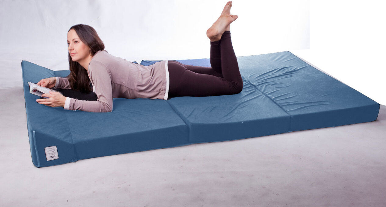 Opvouwbaar matras - compact en comfortabel - blauw 200x120x10 cm