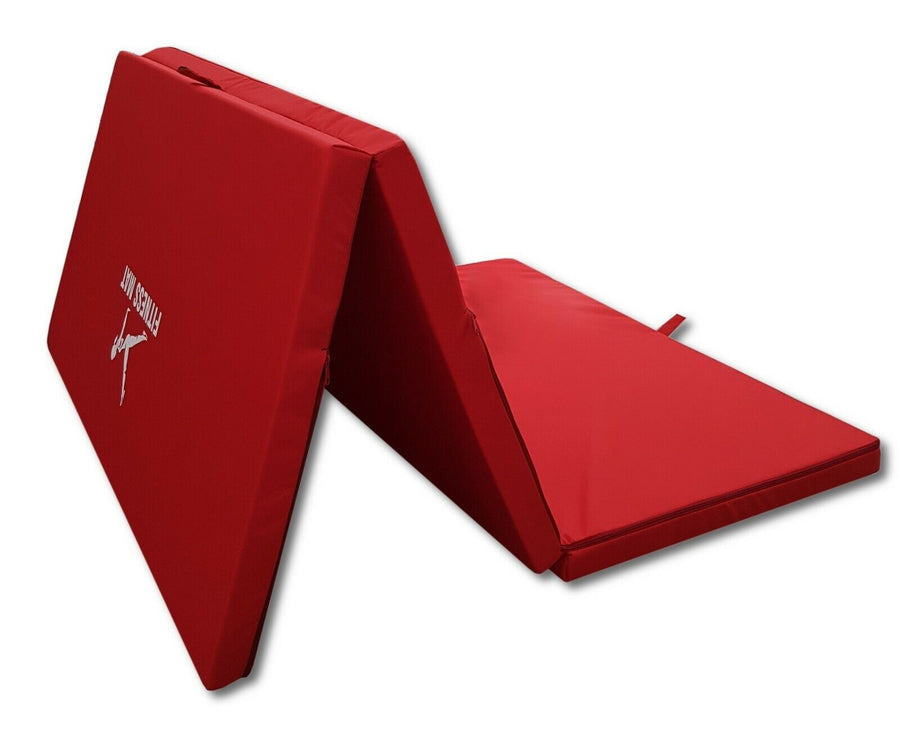 FITNESS MAT - Waterdicht-Opvouwbaar-Extra dik 5 cm - Rood-80x200 cm