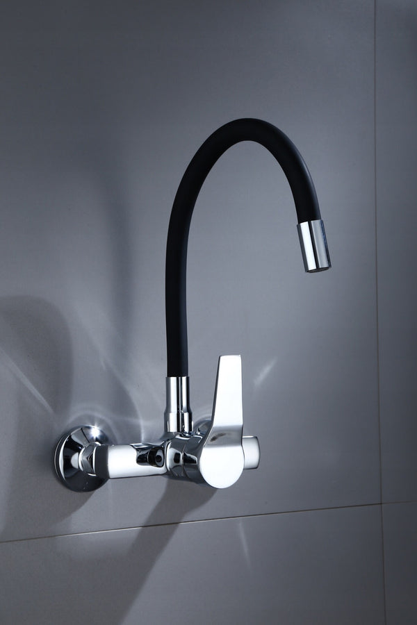 WASTAFELKRAAN - Solide Messing - Chroom - 52cm Hoogte