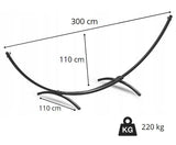 HANGMAT MET STANDAARD - Stalen Frame 220kg - Zwart 300cm