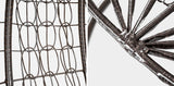 HANGSTOEL - Staalconstructie-UV-bestendig - Bruin-Crème