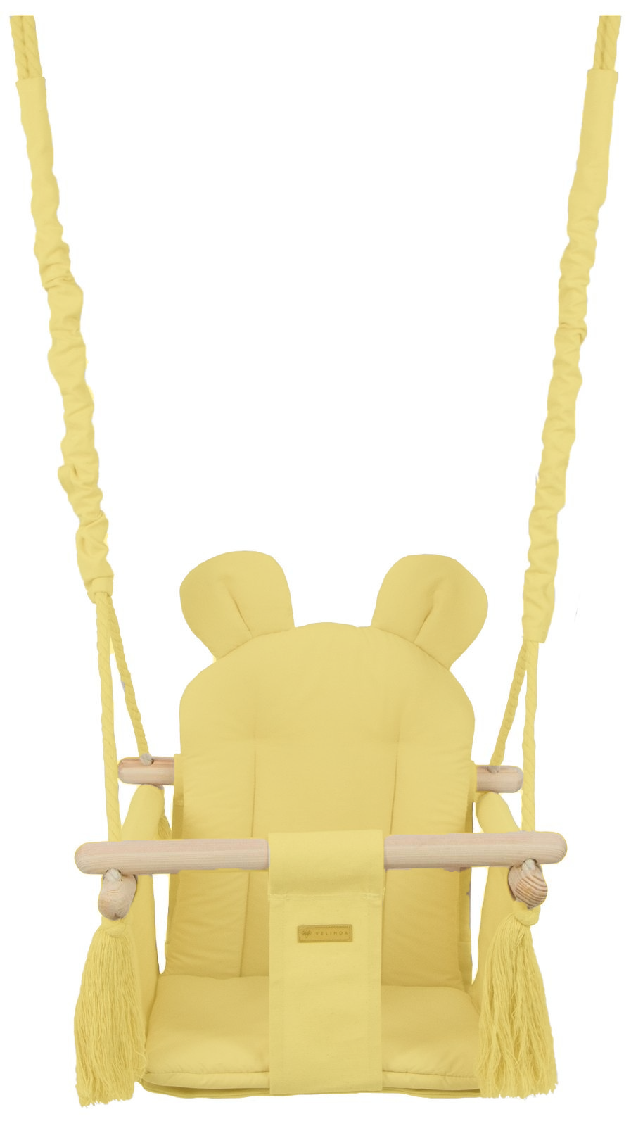 BABY SCHOMMELSTOEL - 100% Katoen en Hout - Geel