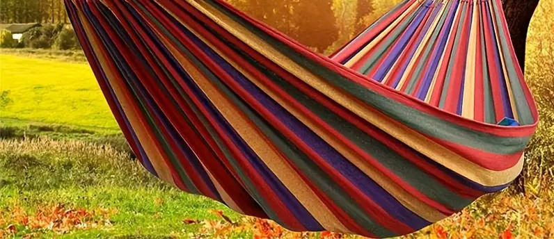 HANGMAT - Polyester-Katoen - 2 Persoons - Rood-Oranje