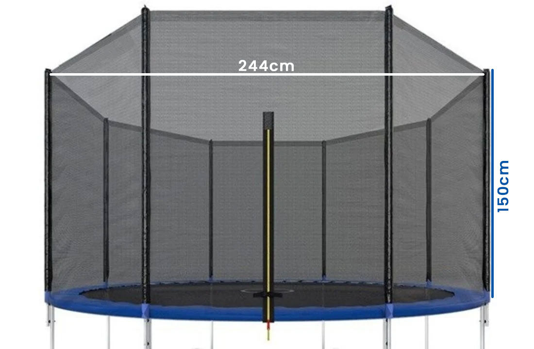 TRAMPOLINE VEILIGHEIDSNET - Weerbestendig-Duurzaam - 244 cm