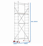 ROLSTEIGER - Aluminium - Antislip Platform - 5m Werkhoogte - Grijs