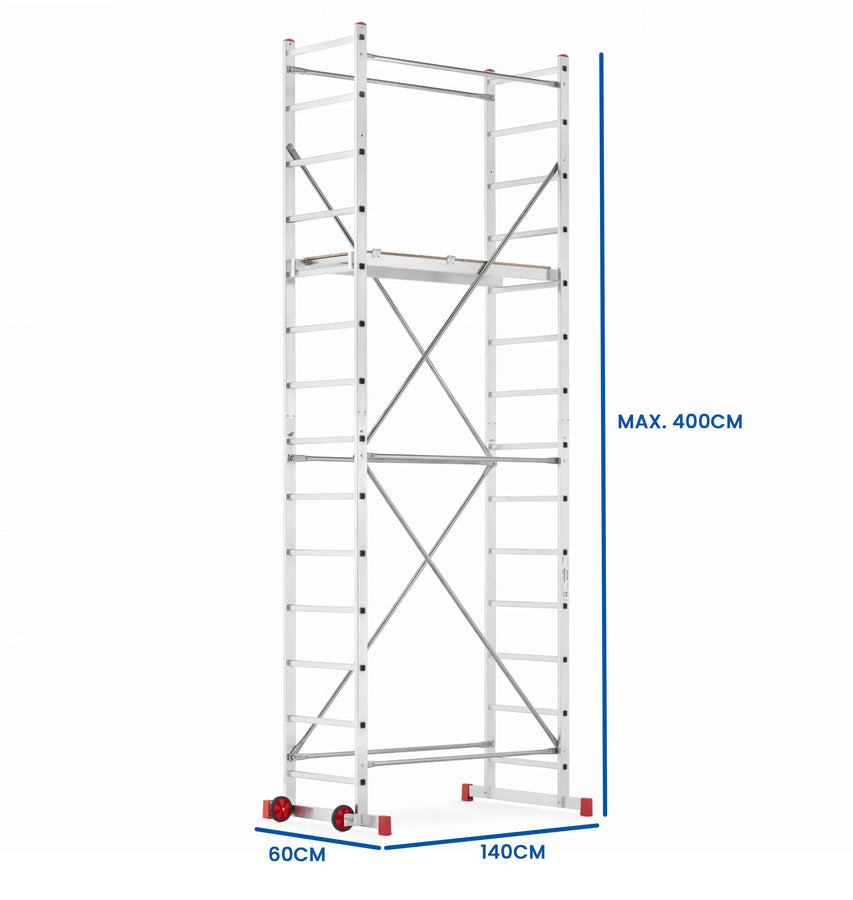 ROLSTEIGER - Aluminium - Antislip Platform - 5m Werkhoogte - Grijs