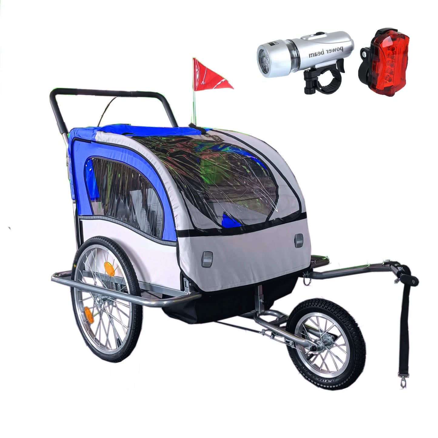 FIETSKAR - multifunctioneel, schokbreker, veiligheidsgordels - blauw