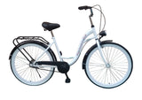 meisjesfiets - 26 inch - staal - wit/zwart