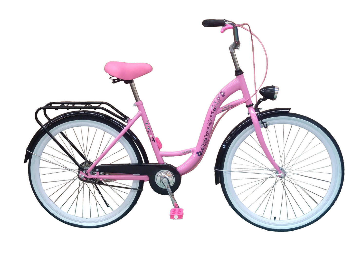 MEISJESFIETS - Stalen Frame 17 Inch - 26x1.75 Banden - Roze