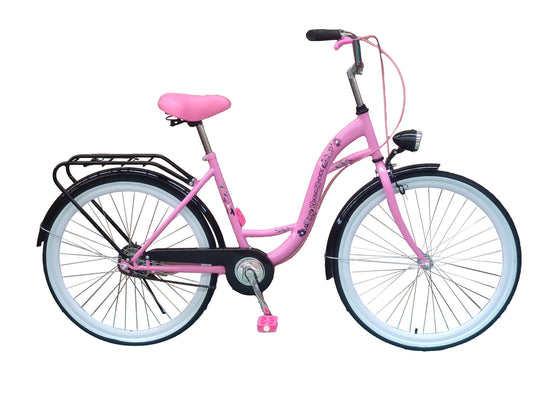 MEISJESFIETS - Stalen Frame 17 Inch - 26x1.75 Banden - Roze