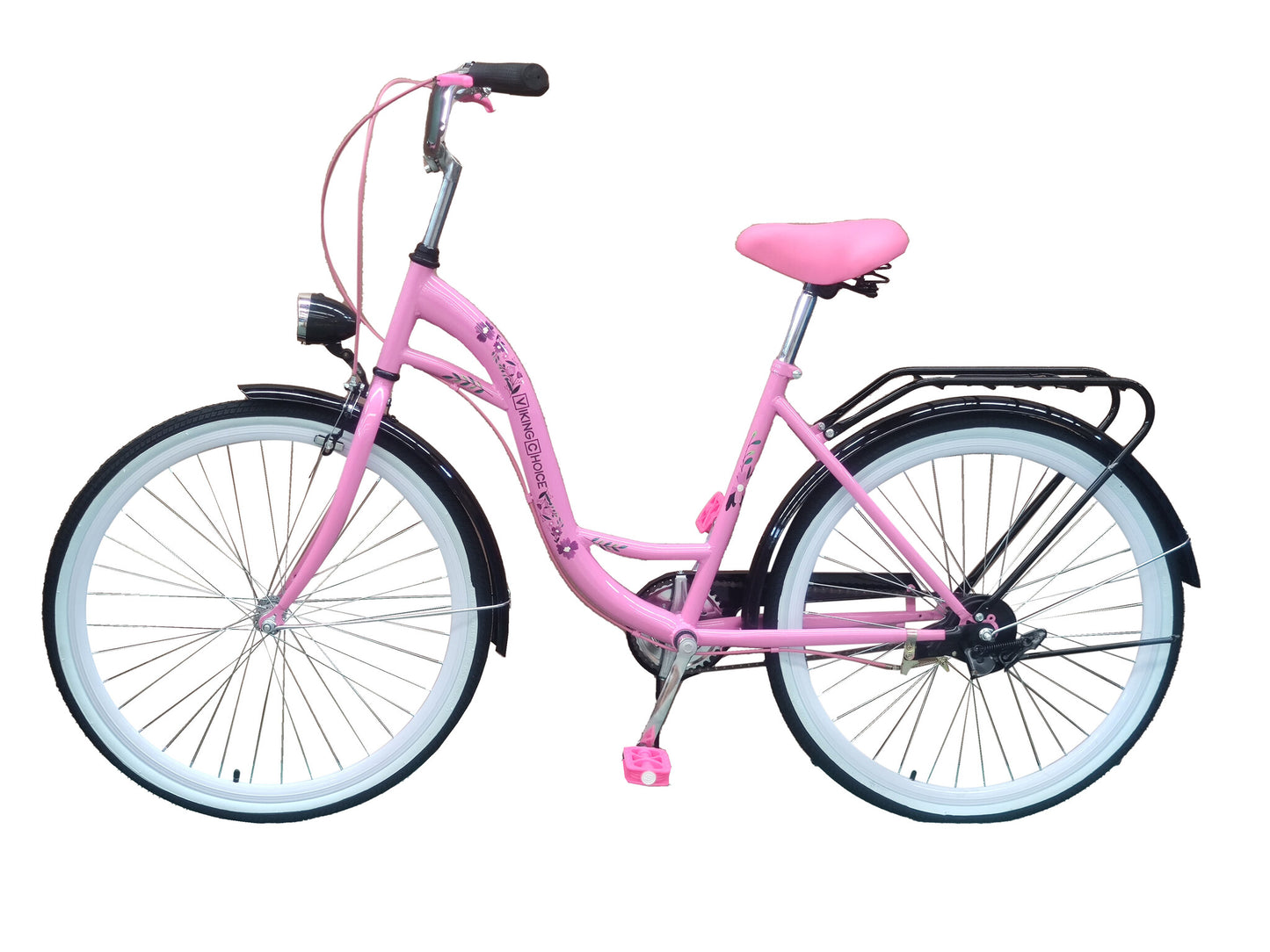 MEISJESFIETS - Stalen Frame 17 Inch - 26x1.75 Banden - Roze