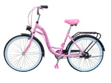 MEISJESFIETS - Stalen Frame 17 Inch - 26x1.75 Banden - Roze