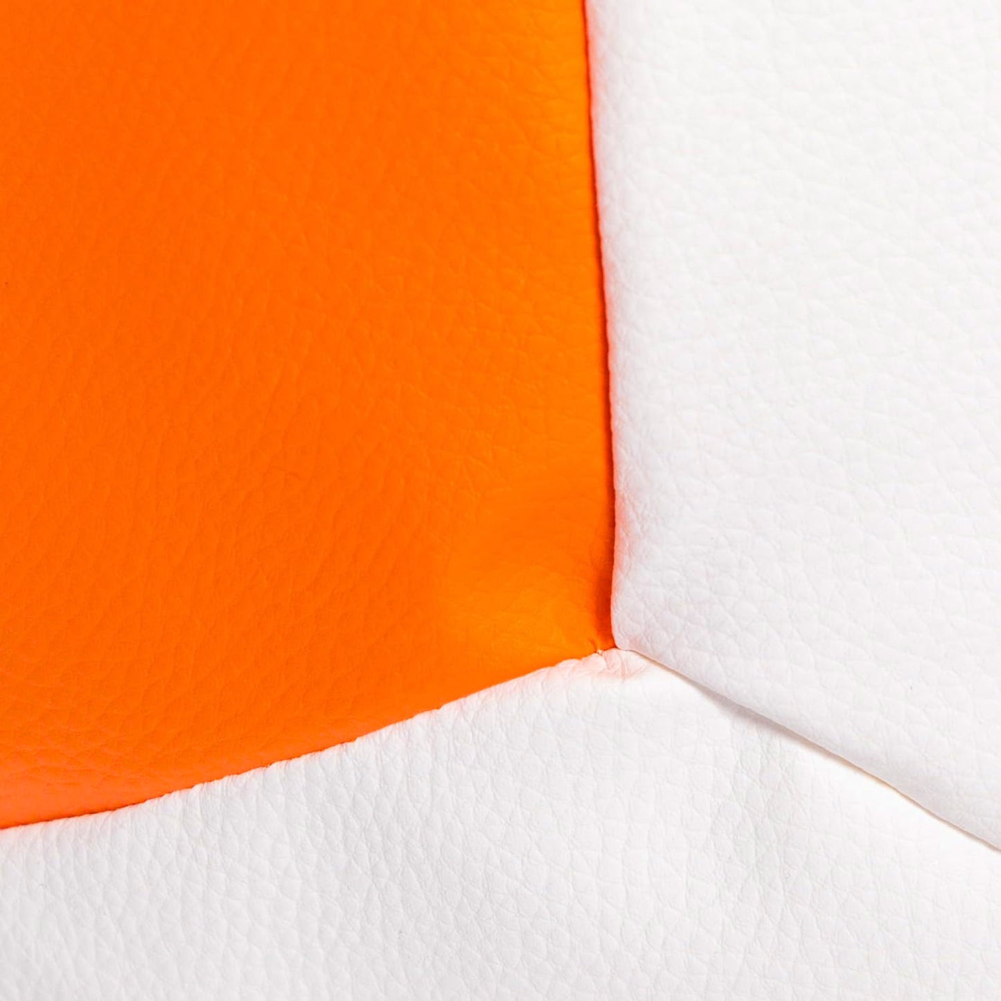Zitzak - eco-leer, scheurvast, waterbestendig - oranje-wit