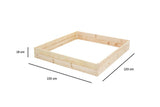 MOESTUINBAK - Hout met Gronddoek - 120x100x18 cm