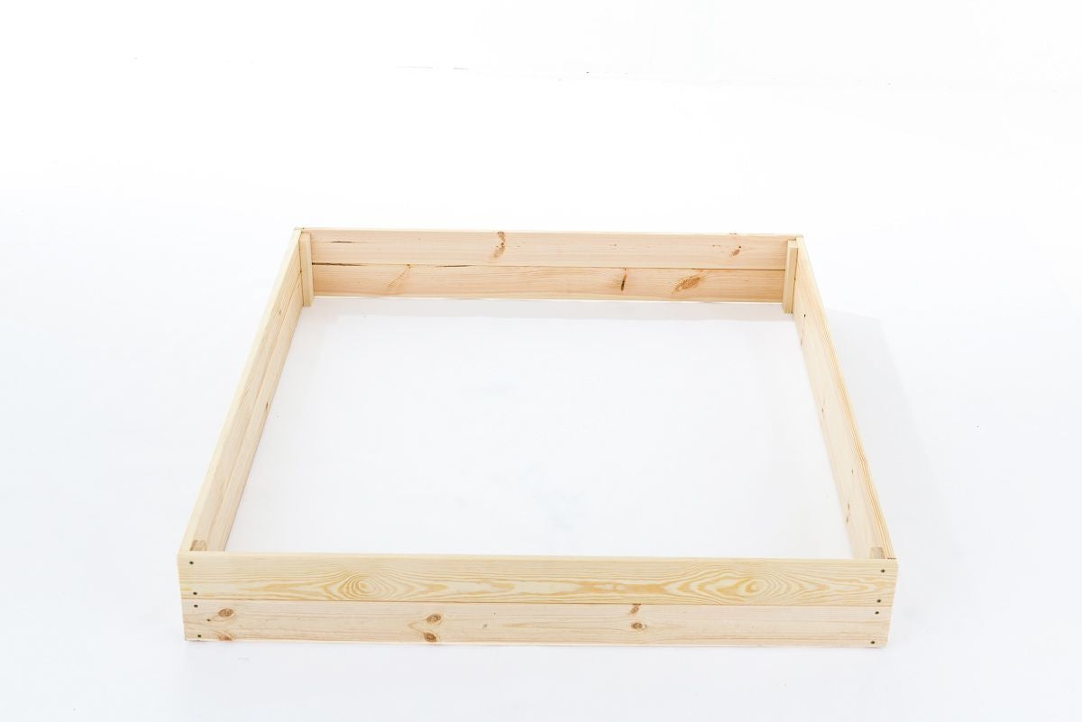 MOESTUINBAK - Hout met Gronddoek - 120x100x18 cm