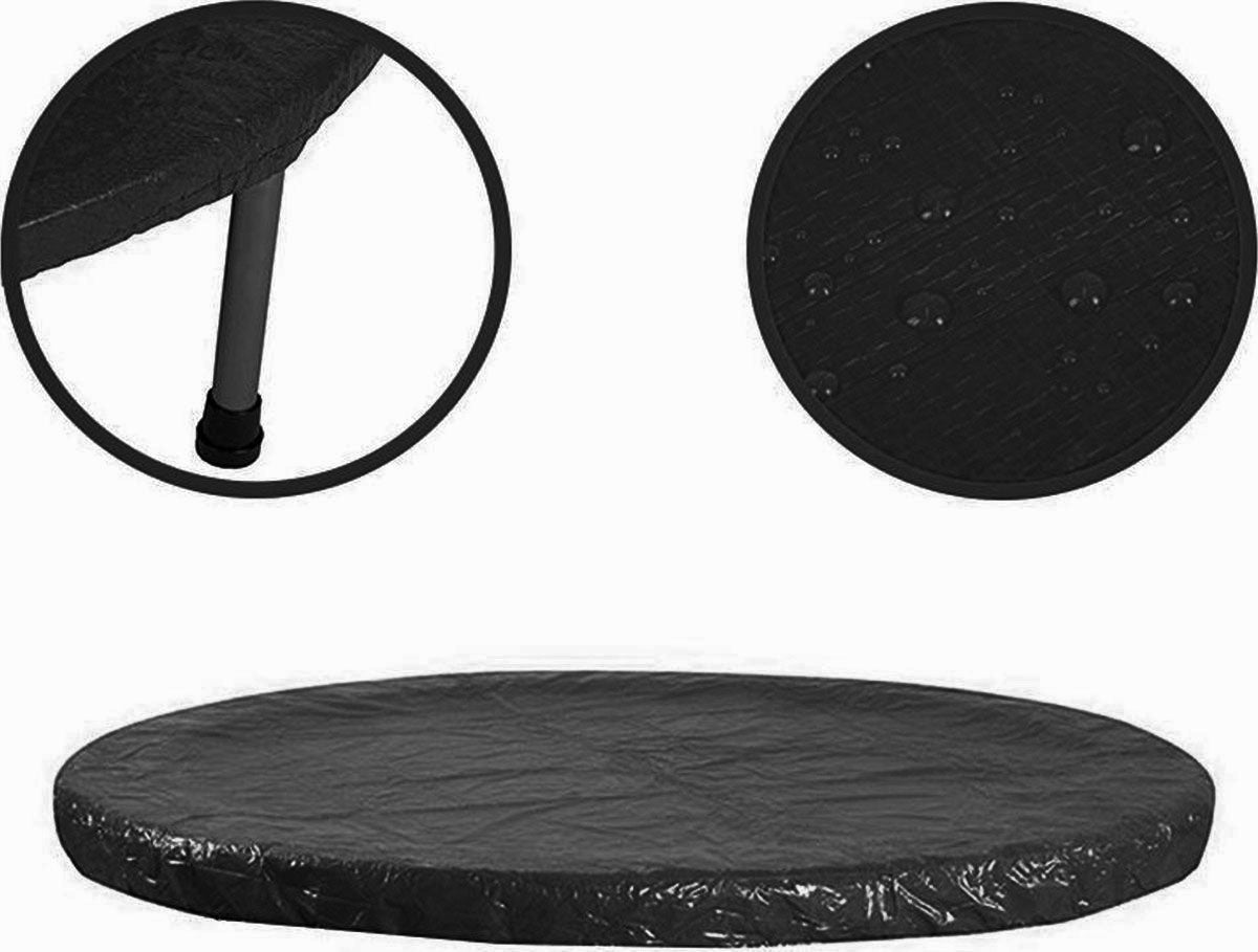 Trampoline afdekhoes - waterafvoer UV-bestendig PVC - zwart 244cm