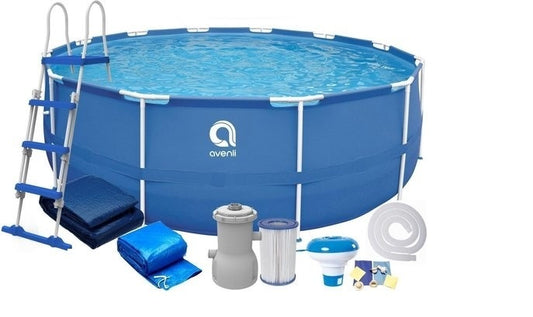 Opzetzwembad - 450x122cm Met Pomp - Blauw